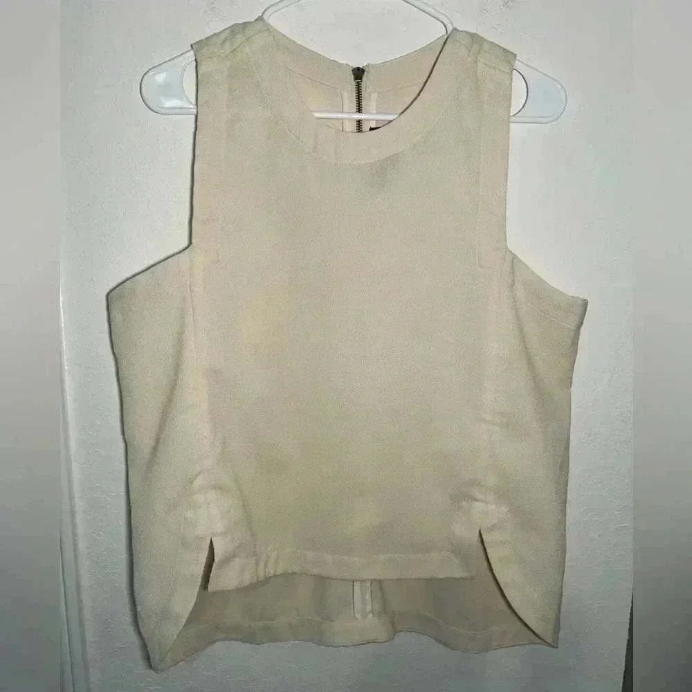 Lovers And Friends Monica Rose Off White Sleeveless Box Fit Womens Size Large